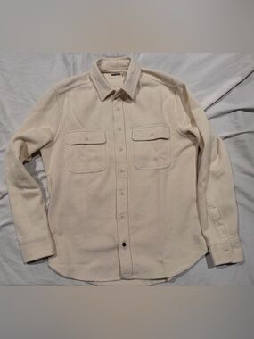 Taylor Stitch Birch Pincord Corduroy Division Shirt Small off white